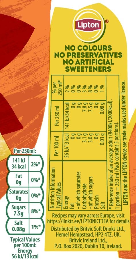 Lipton Ice Tea Peach Flavour 1.25L