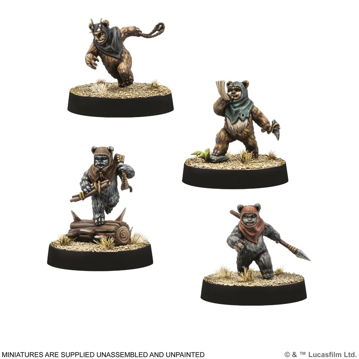 Asmodee Star Wars: Legion Ewok Warriors Unit Expansion | 12 Miniatures | Multicolor 3