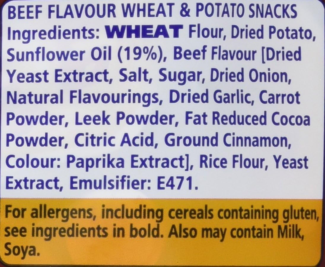 Hula Hoops Puft Beef Flavour Multipack - 6 x 15g | Light & Crispy Puffed Snacks Cooked in Sunflower Oil
