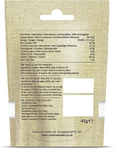 Cambrook Baked &amp; Salt Cashewnüsse, 45 g recycelbare Packung 4