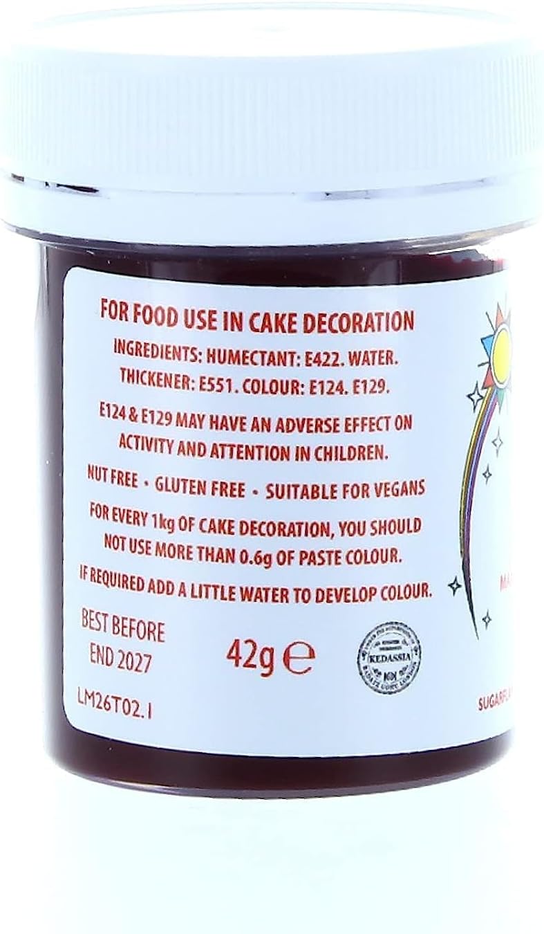 Sugarflair Red Extra Maximum Concentrated Food Colouring Paste 42g 6
