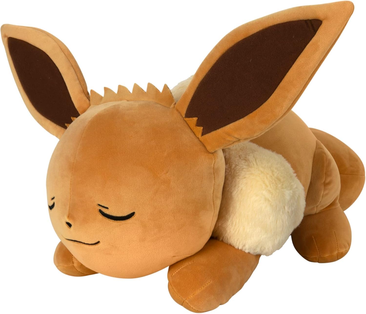 Jazwares Pokémon Eevee Sleeping Plush - 18 Inch Premium Polyester Stuffed Toy