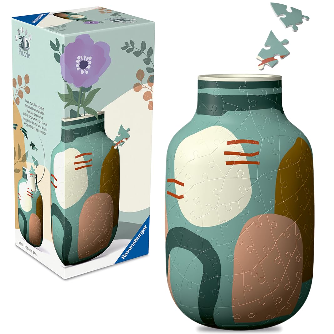 Ravensburger 3D Puzzle Vase - 162 Pieces | Decorative Home Decor | Ages 10+ 1