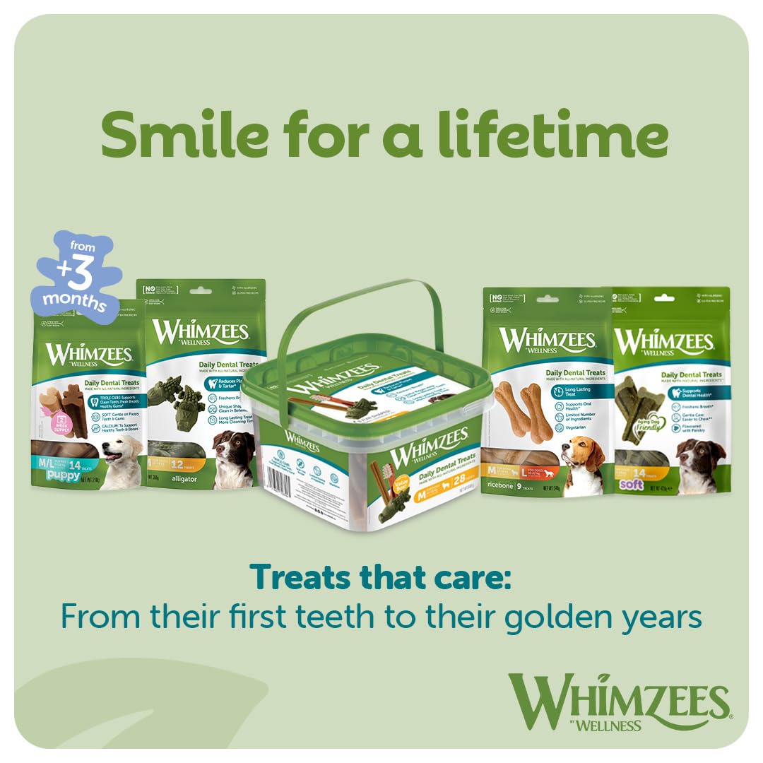 WHIMZEES Variety Box Dental Sticks for Medium Dogs | 28 Count | Low Calorie 7