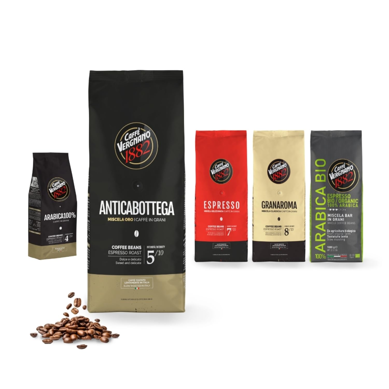 Caffè Vergnano 1882 Antica Bottega Oro Whole Bean Coffee 1 kg 6