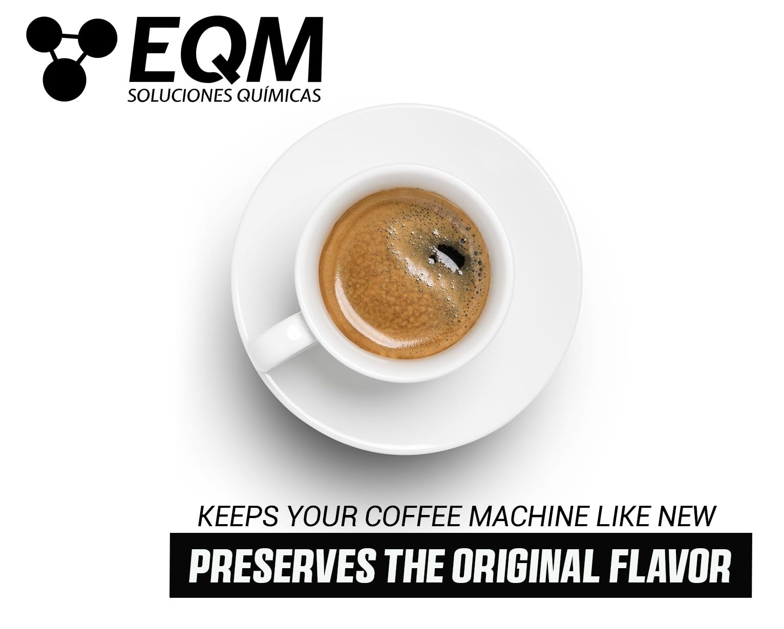 EQM ECO-212 Coffee Machine Descaler - 500 ml - 100% Natural Origin with Citric Acid