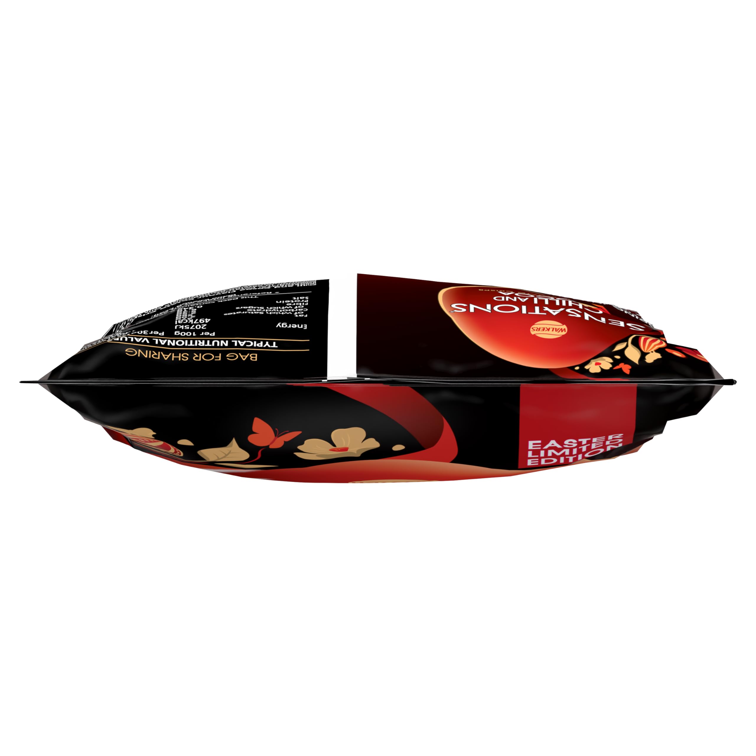 Walkers Sensations Chilli & Cocoa Sharing Crisps - Thicker Cut | No Added MSG | Vegetarian | 150g