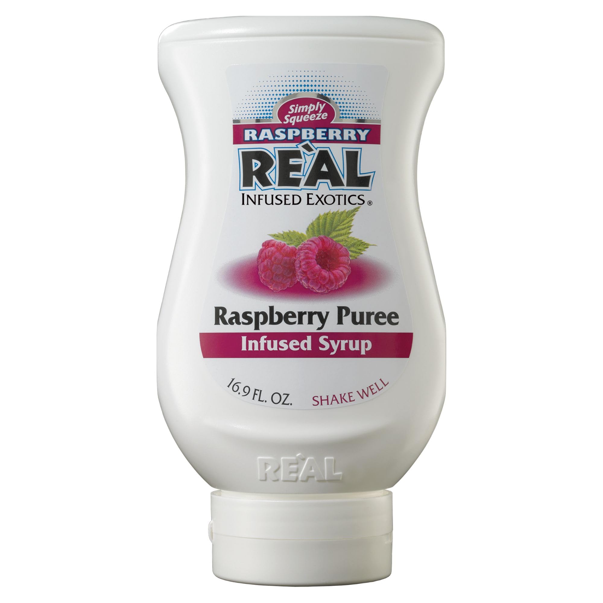 Reàl Infused Exotics Raspberry Puree Infused Fruit Syrup - 40% Real Raspberries | 500ml Squeezy Bottle