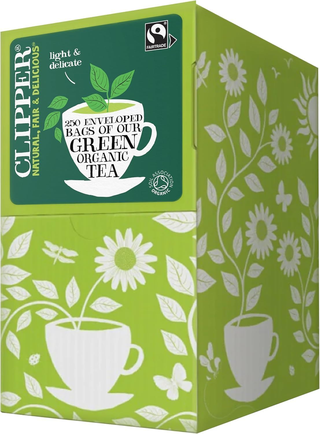 Clipper Natural, Fair & Delicious Organic Pure Green Tea Bags - 250 Count Bulk Box