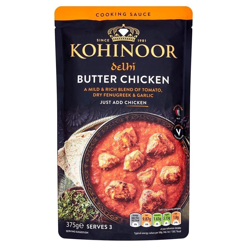 Kohinoor Delhi Butter Chicken Cooking Sauce - Mild & Rich Tomato Blend | 375g