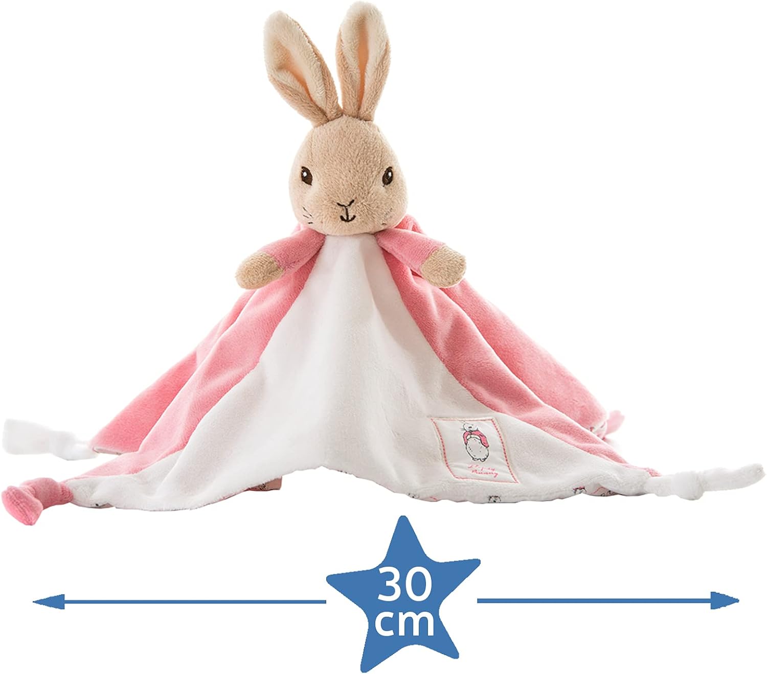 Beatrix Potter Flopsy Bunny Comfort Blanket - Plush Teddy & Soft Pink Baby Comforter 3