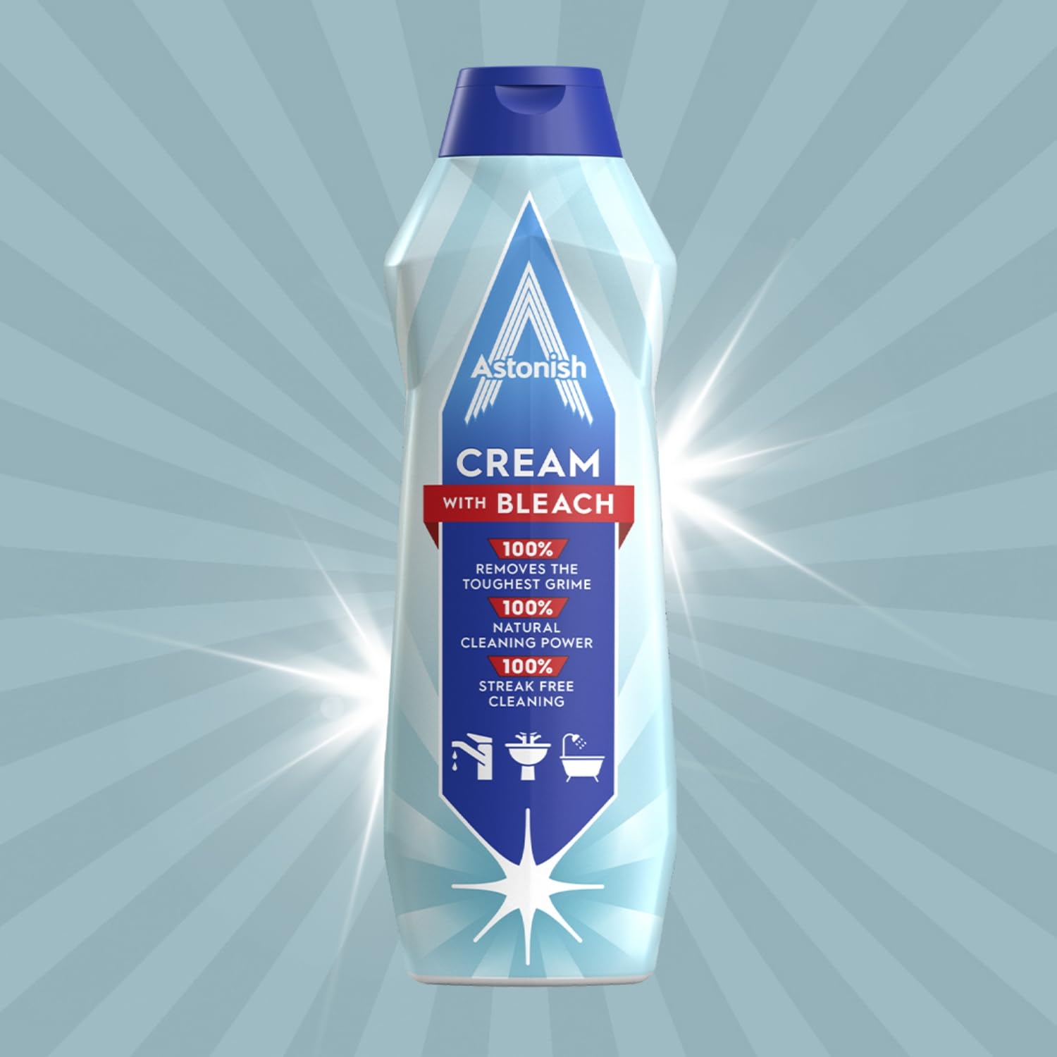 Astonish Multi-Purpose Deep Cleaning Cream Cleaner with Bleach | 500ml | Kills Bacteria