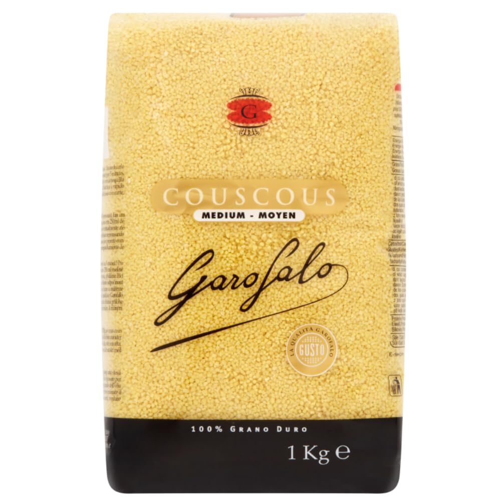 Garofalo Medium Couscous Pasta, 1 kg - 100% Durum Wheat Semolina