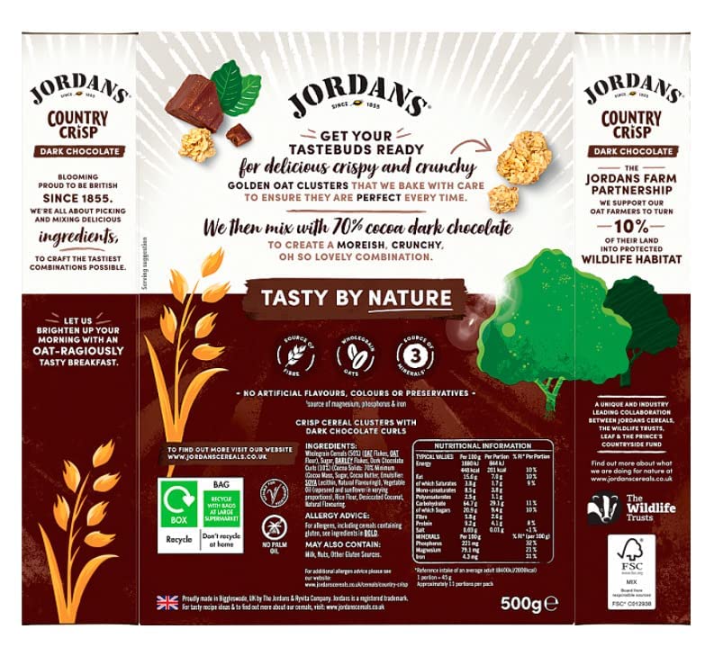 Jordans Country Crisp with Dark Chocolate, 500g