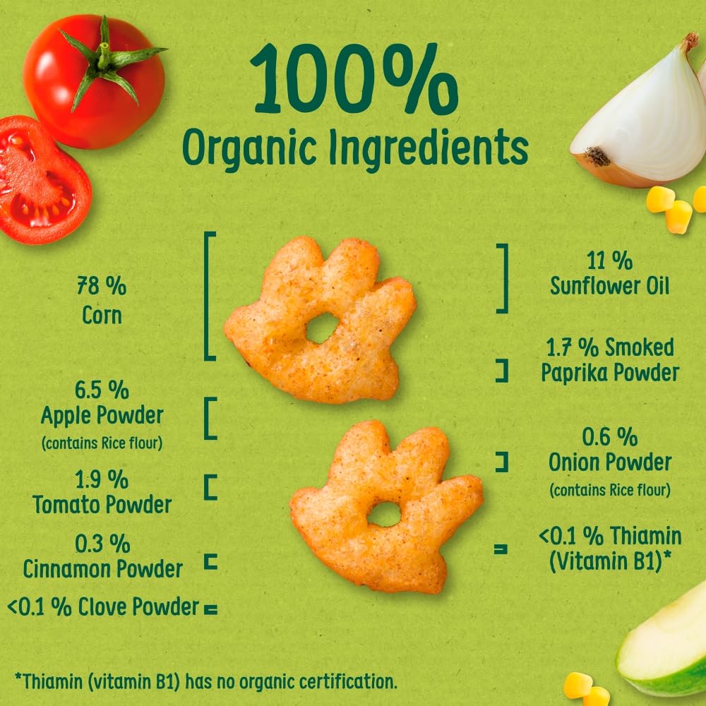 Organix BBQ Gruffalo Claws 12 Months+ Corn Puffs Snack, 4 x 15g Multipack 3