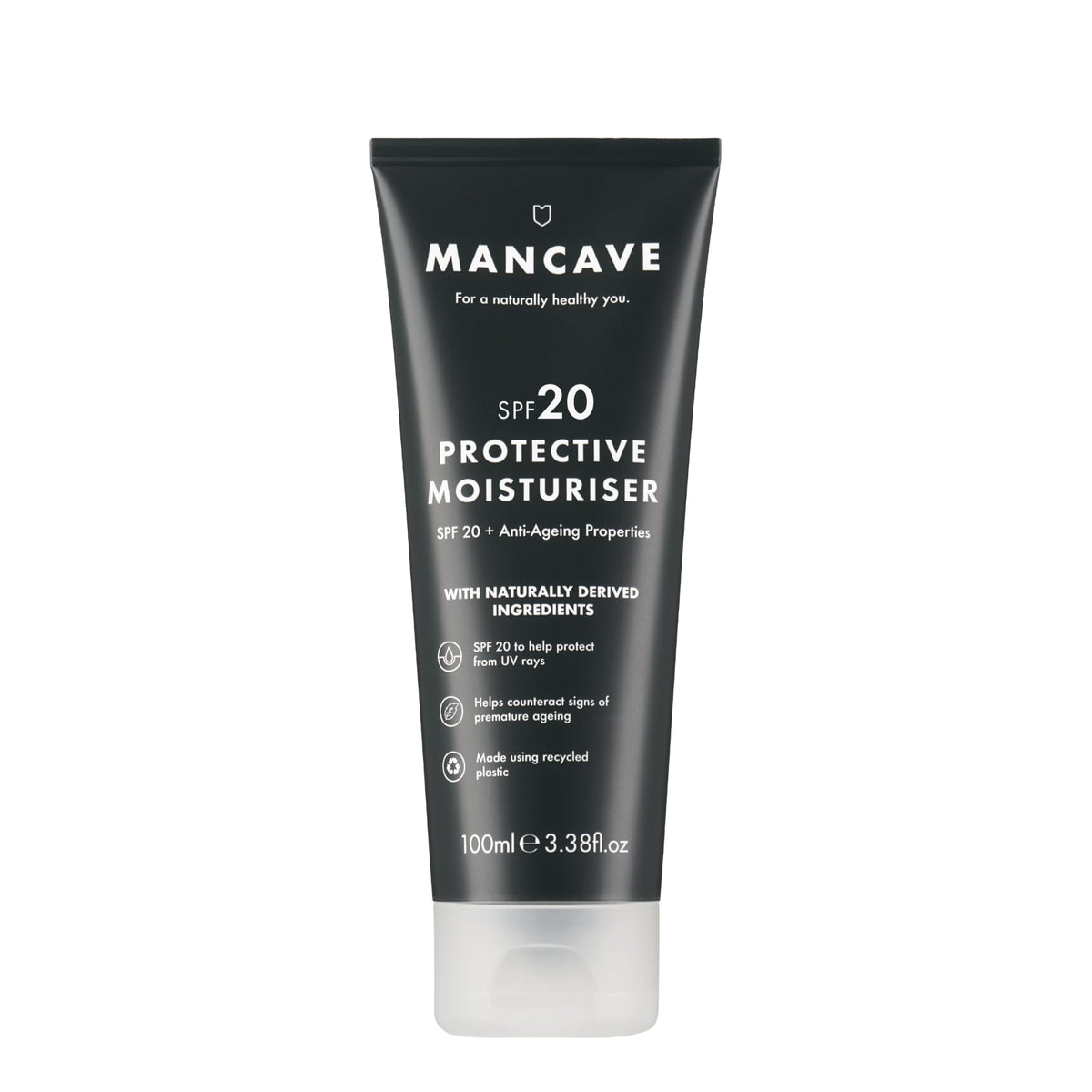 ManCave Anti-Ageing & SPF20 Moisturiser for Men - 100ml | Hydrating | Broad Spectrum Sun Protection