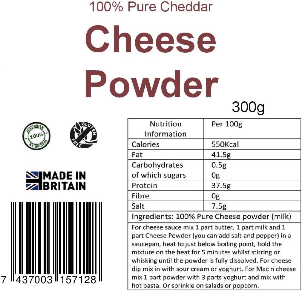 Yourhealthstore 100% Pure Cheddar Cheese Powder 300g
