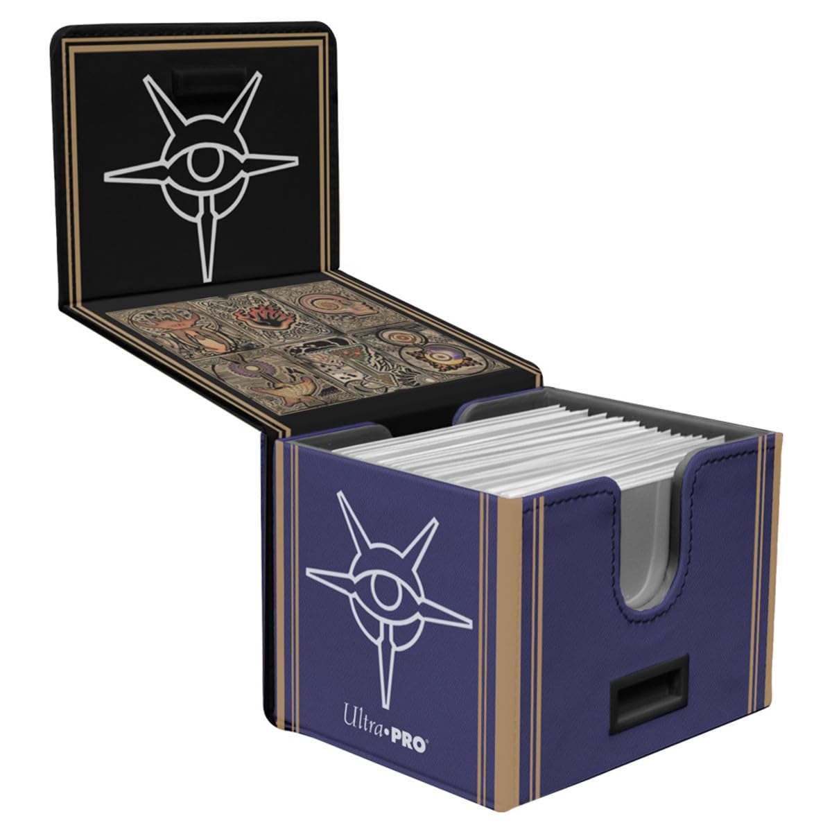 Ultra Pro Alcove Edge Deck Box - The Elder Scrolls Mages Guild | Holds 100 Double-Sleeved Cards | Black