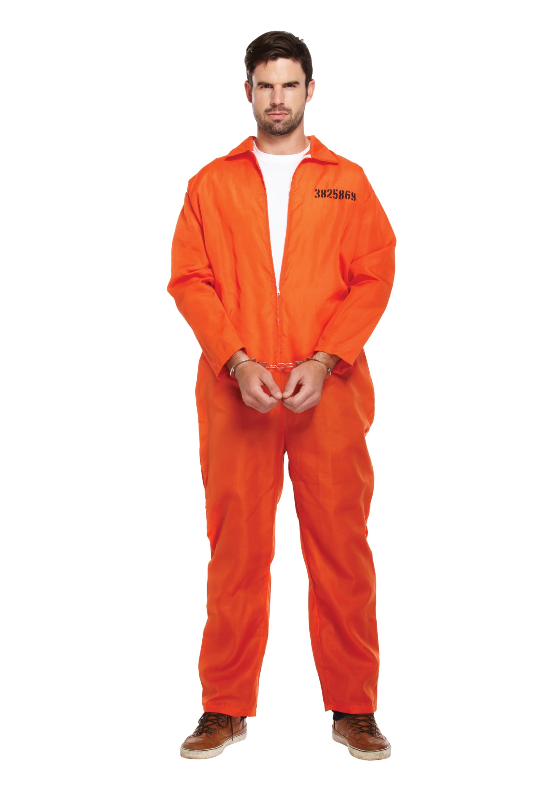 HENBRANDT Adult Prisoner Overall Costume - Orange, One Size (Fits Chest 38-40") 1