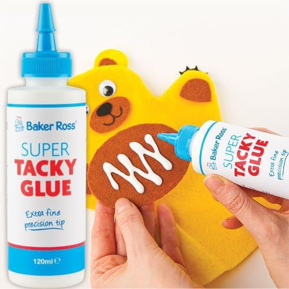 Baker Ross Super Tacky Glue for Kids - Washable PVA Adhesive | 120 ml Bottle 1
