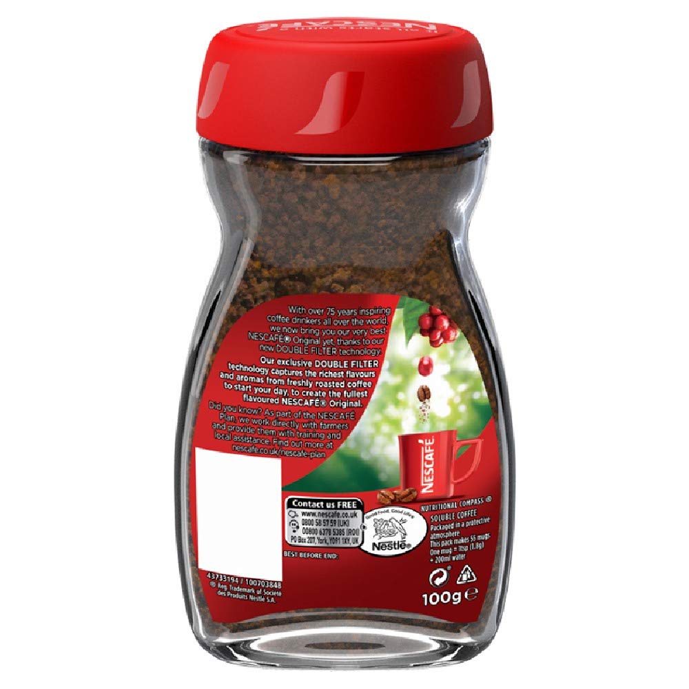 Nescafé Original Instant Coffee 100g - 100% Robusta Beans, Rich Flavour 8