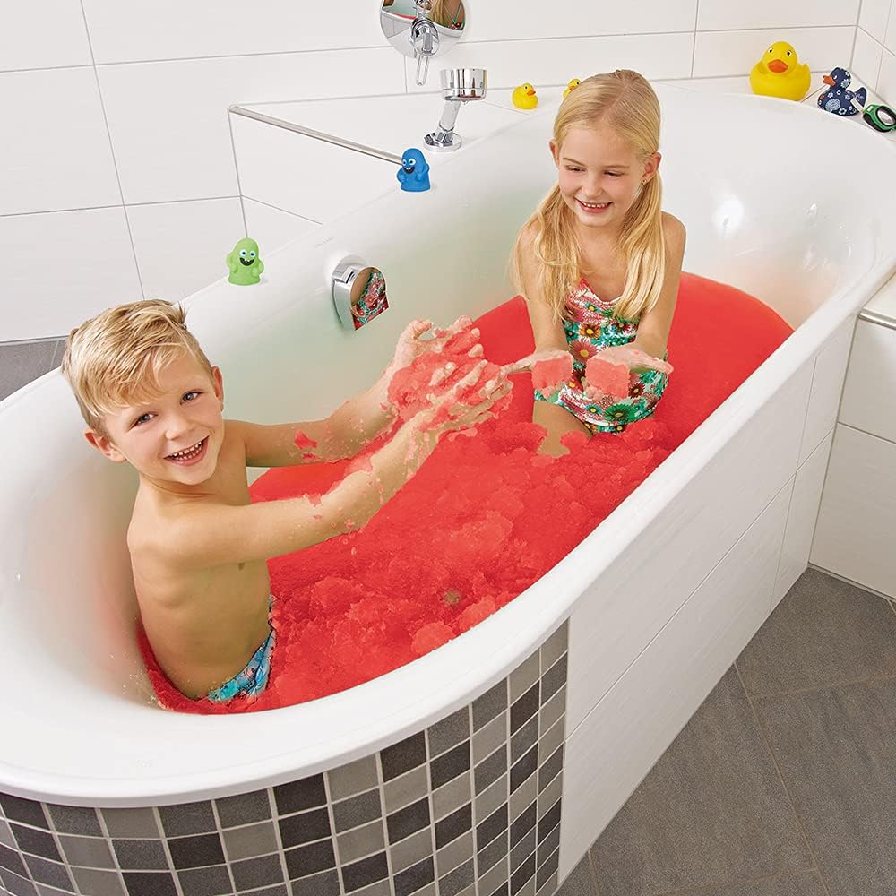 Gelli Baff Red from Zimpli Kids, Turns water into thick, colourful goo, Christmas Craft Kit, Xmas Gifts for Boys & Girls 4