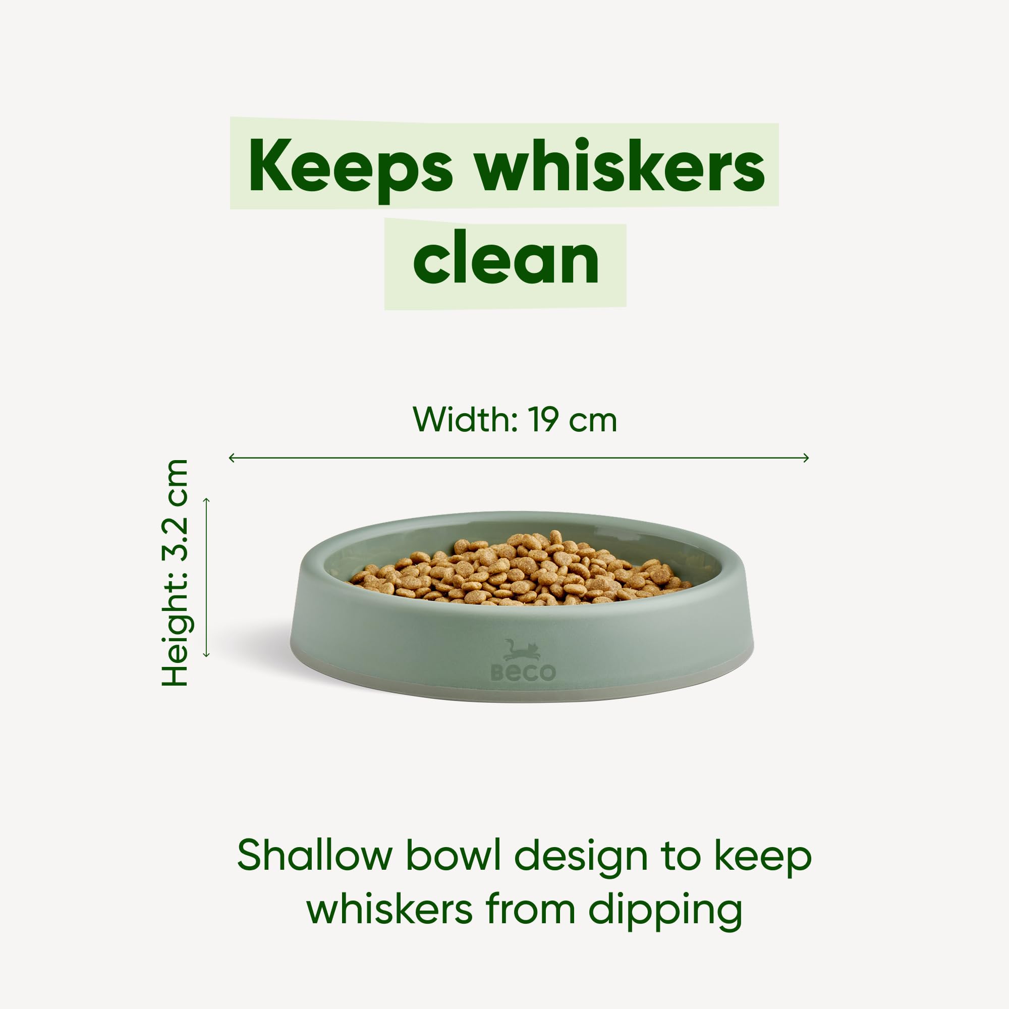Beco Cat Bowl - Steady Food & Water Bowl | Recycled Plastic | Nonslip Base | Navy Blue 5