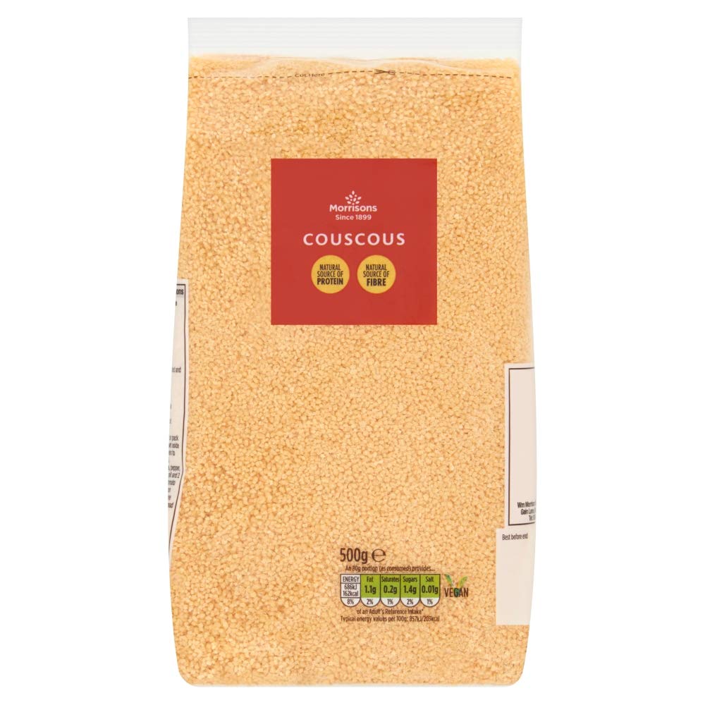 Morrisons Couscous 500g - Steamed & Dried Durum Wheat Semolina