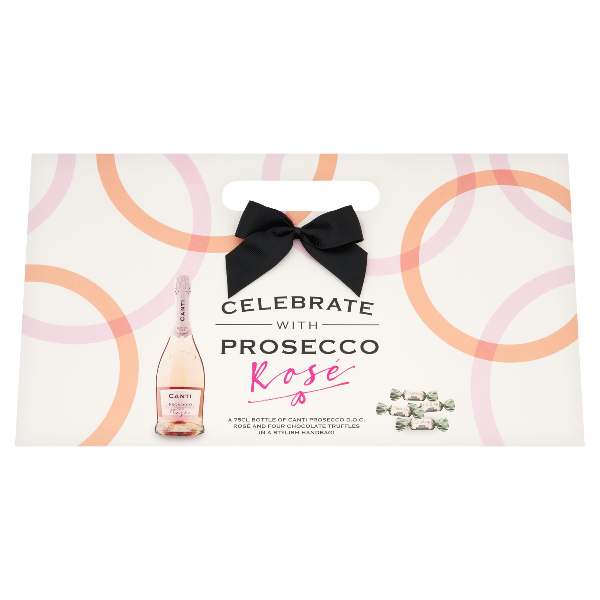 Canti Prosecco Rose 75cl & 4x Guylian Praline Temptations Belgian Chocolates 7