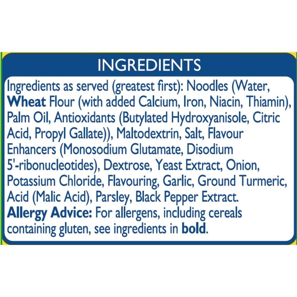 Batchelors Super Noodles Tasty Chicken Flavour - Instant Snack, 8 Pack