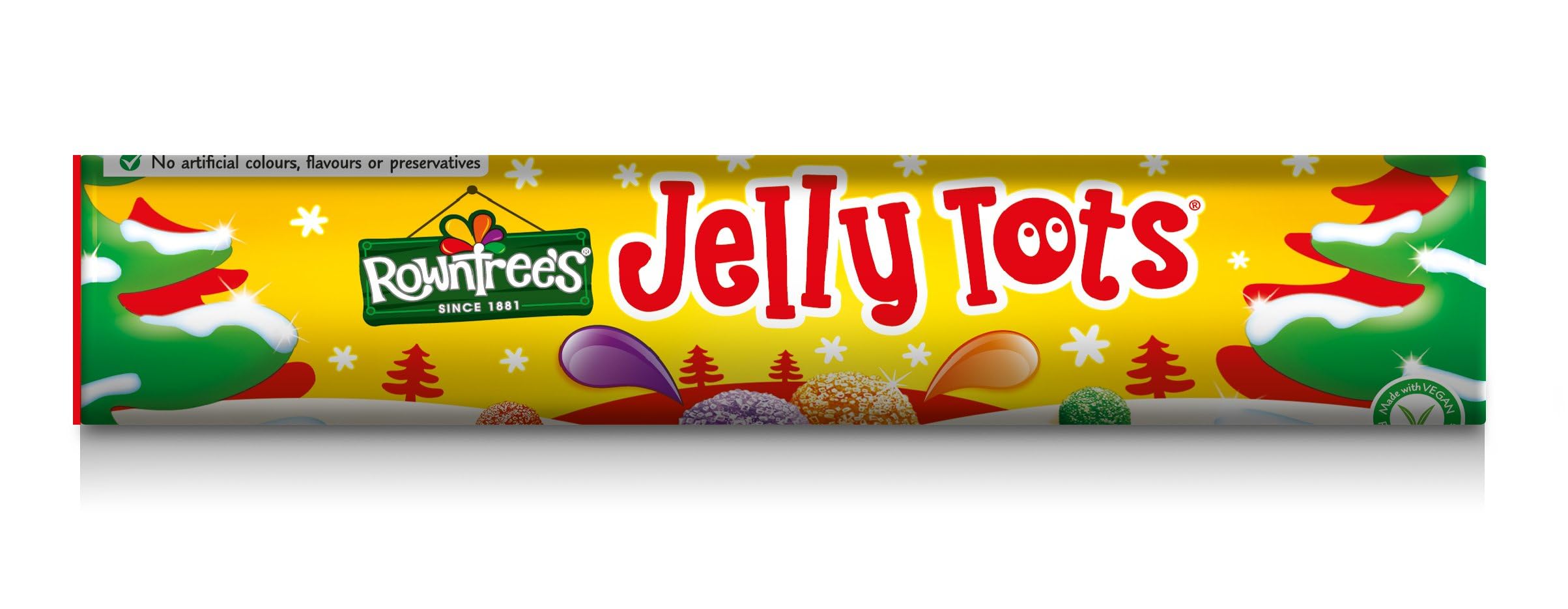 Rowntree's Jelly Tots Giant Tube - 115g Fruity Sugar-Coated Chewy Sweets