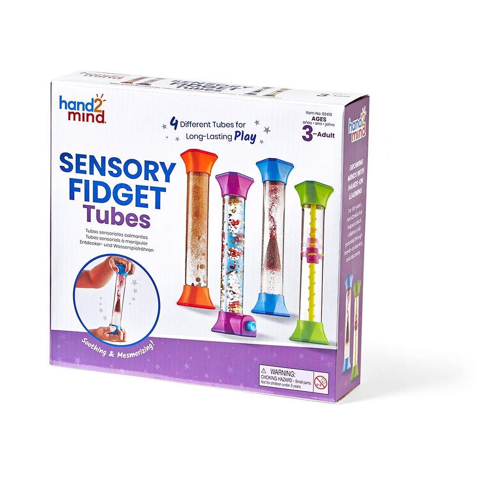 Learning Resources Sensory Fidget Tubes - Set of 4 Calming Play Bottles for Autism, ADHD & Anxiety Relief 3