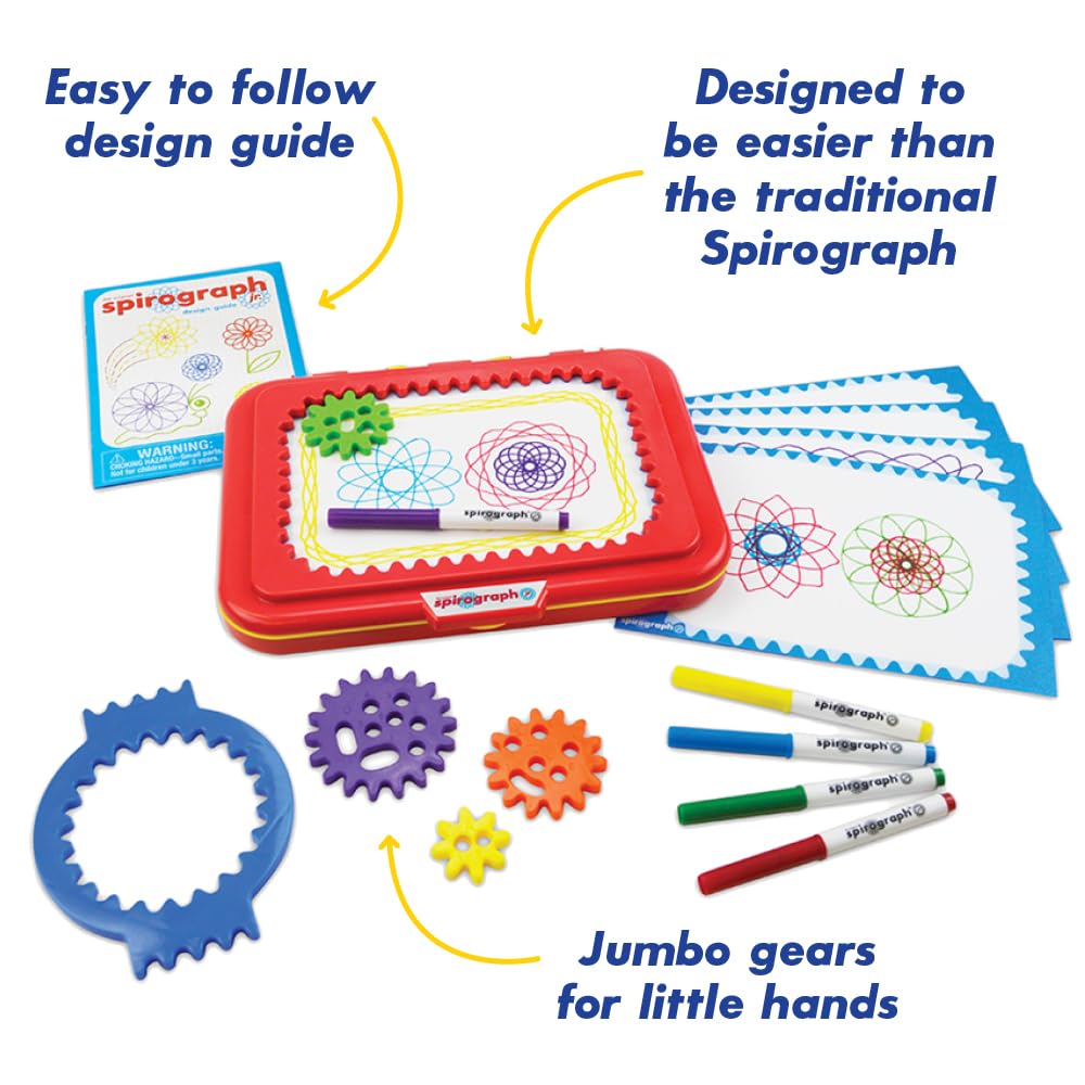 Spirograph Junior Design Set - Jumbo Gears & Washable Markers for Kids 3+ 10