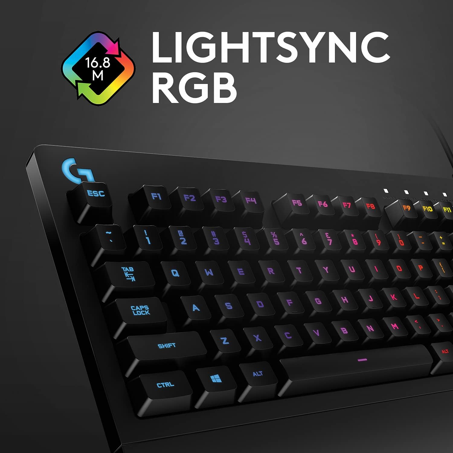 Logitech G213 Prodigy Gaming Keyboard, LIGHTSYNC RGB Backlit Keys, Spill-Resista 6