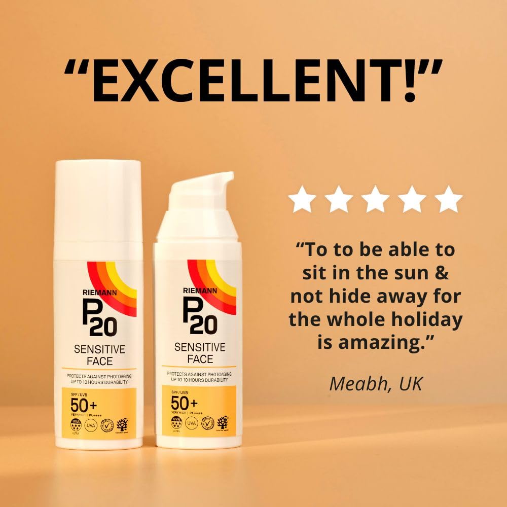 P20 Sensitive Sun Cream - SPF50, 100 ml, Very Water Resistant 6