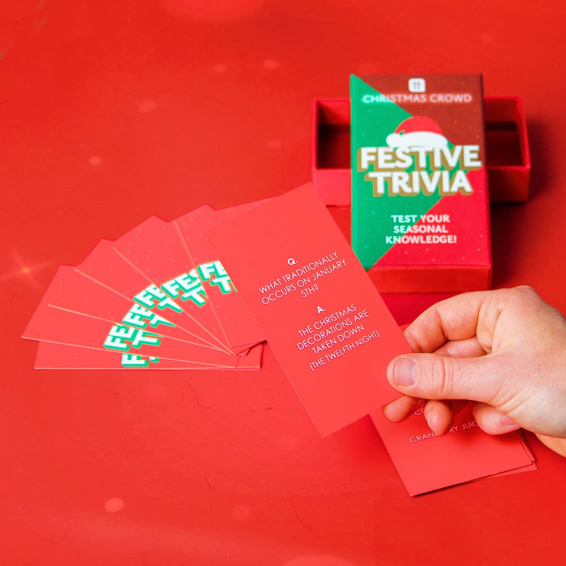 Talking Tables Christmas Trivia Game - Festive Quiz Card Game with 50 Questions 4