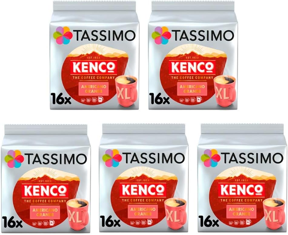 Kenco Americano Grande Coffee Pods for Tassimo Machines (Pack of 5, 80 Capsules) 3