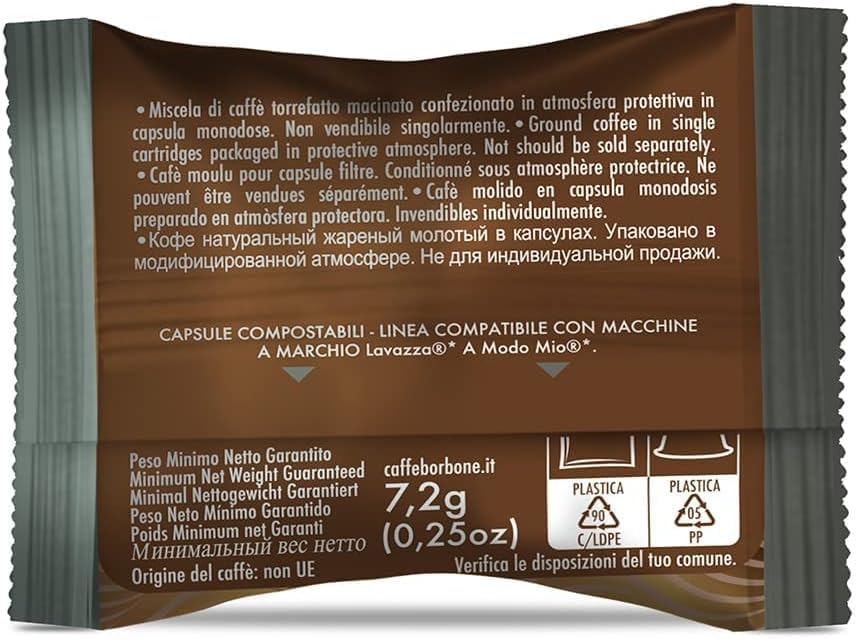 Caffè Borbone Don Carlo Schwarzkaffeemischung – 100 Kapseln für Lavazza A Modo Mio-Maschinen 5