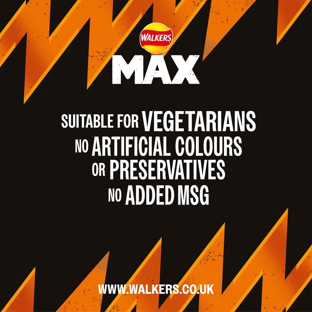 Walkers Max Punchy Paprika Crisps 50g (Pack of 24) 4