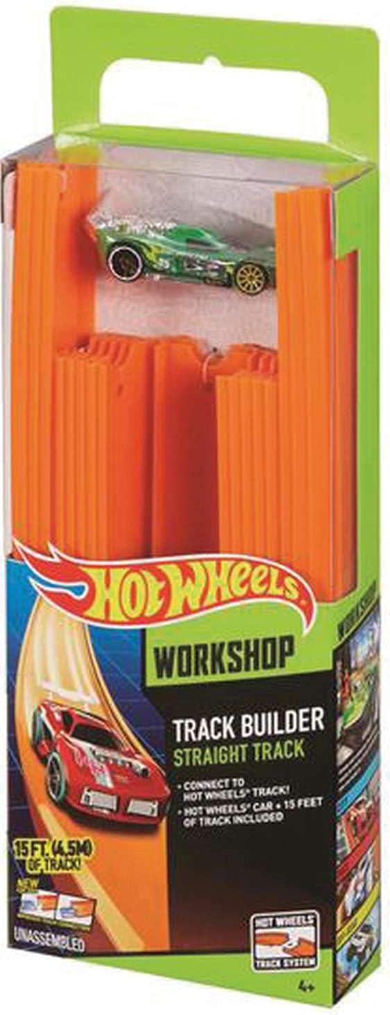 Hot Wheels BHT77 Straight Track Builder with Diecast Car Toy Playset - Ages 4+ 3