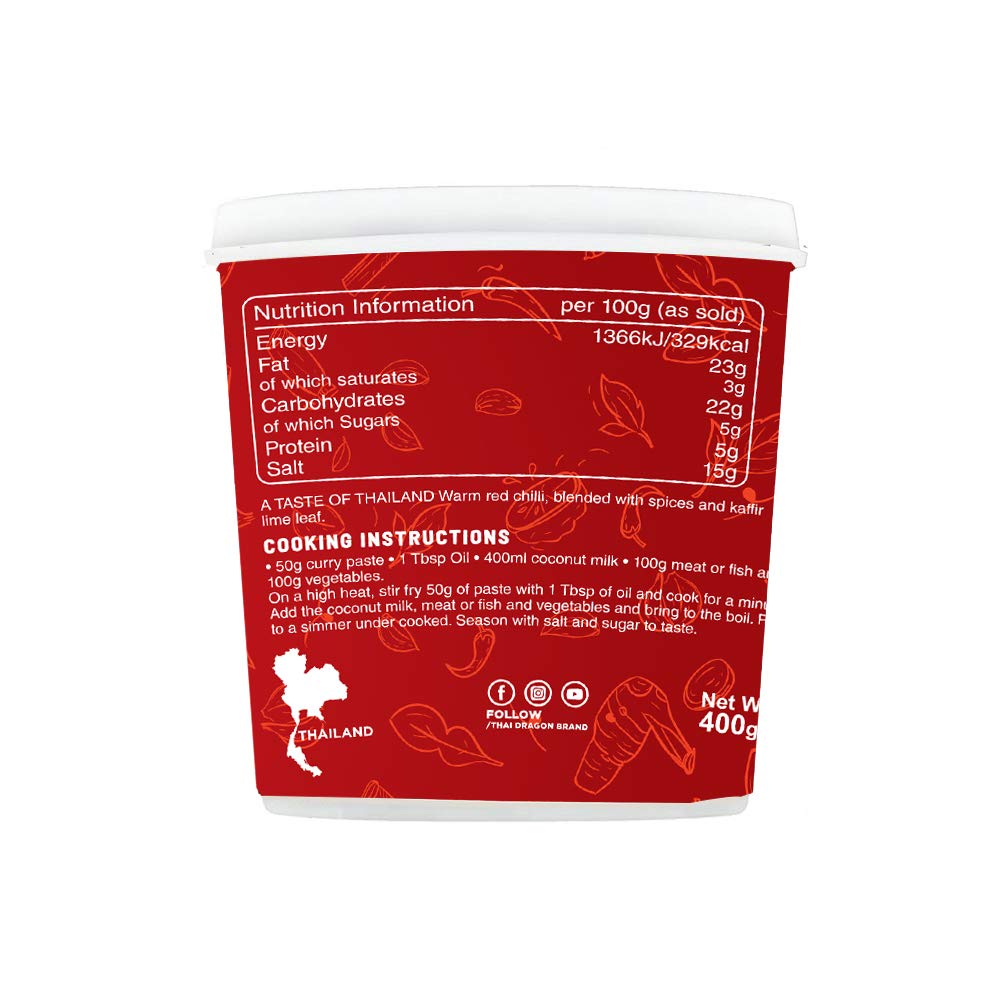 Thai Dragon - Red Curry Paste 400g Tub