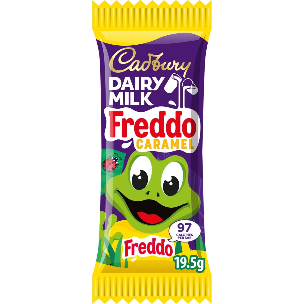 Cadbury Dairy Milk Freddo Karamell-Schokoriegel 19,5 g (Packung mit 60 Riegeln)