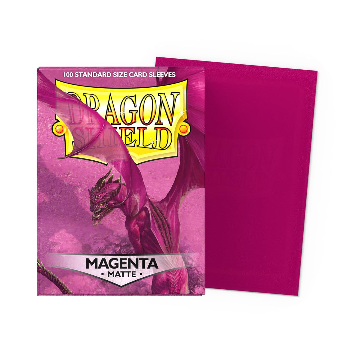 Dragon Shield Matte Standard Size Sleeves 100pk - Magenta, Multicoloured 4