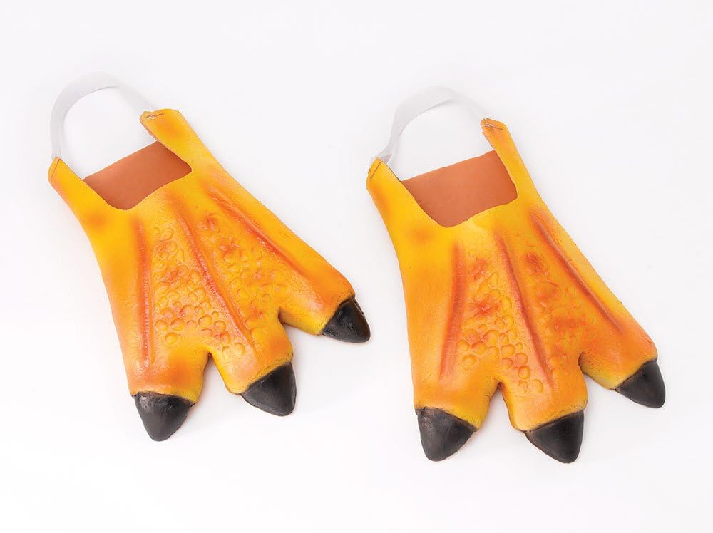 Bristol Novelty Chicken Feet Shoes for Adults (1 Pair) - Yellow, Eye-Catching Costume Accessory