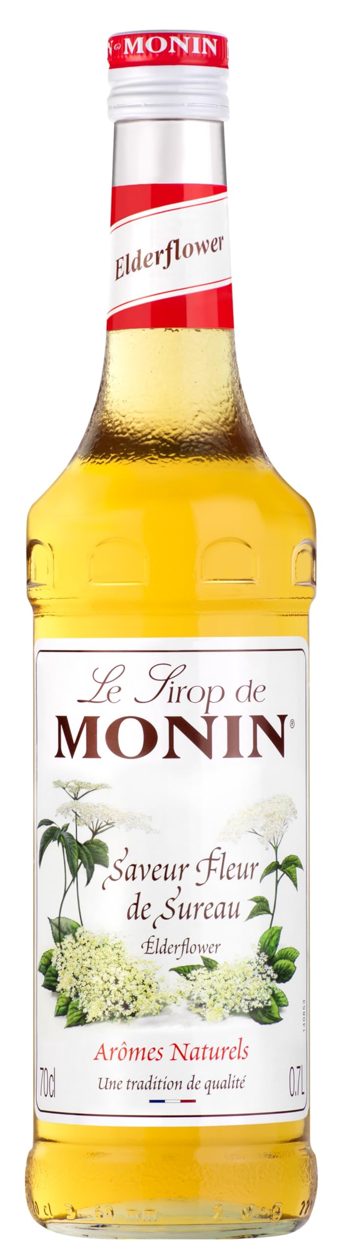 MONIN Premium Elderflower Syrup 700ml - Vegan, Alcohol-Free Cocktail & Mocktail Ingredient