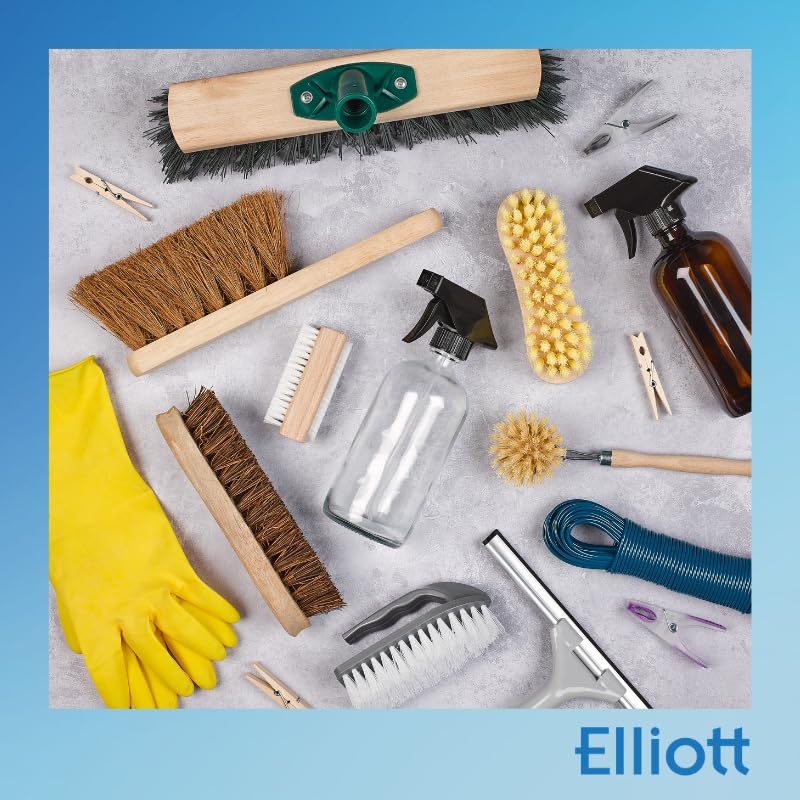 Elliott Small Cleaning Brush Set - 3 Piece | Flexible | Durable Bristles
