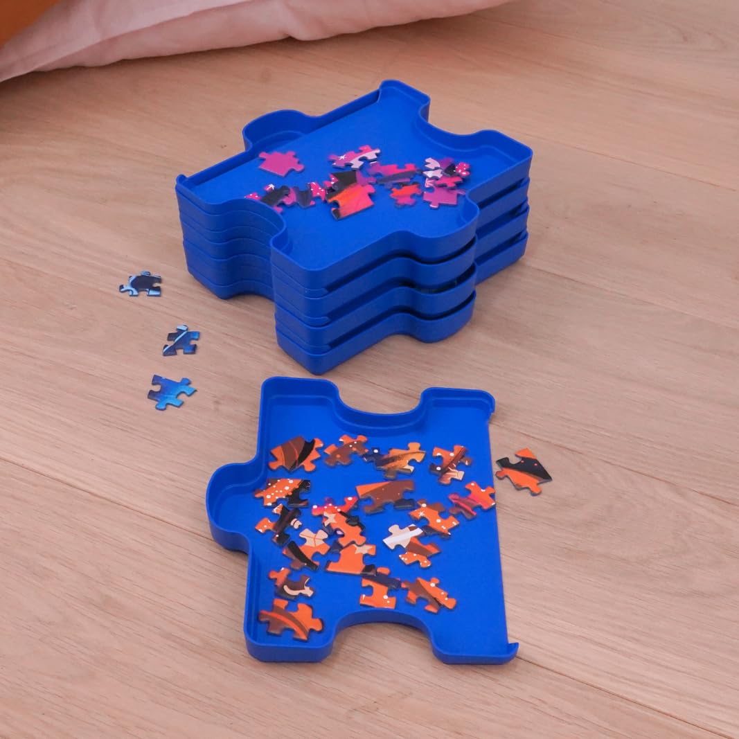 Ravensburger Puzzle Sorting Trays - Sort & Go Accessory for Puzzles up to 1000 Pieces | Stackable Plastic Trays 2