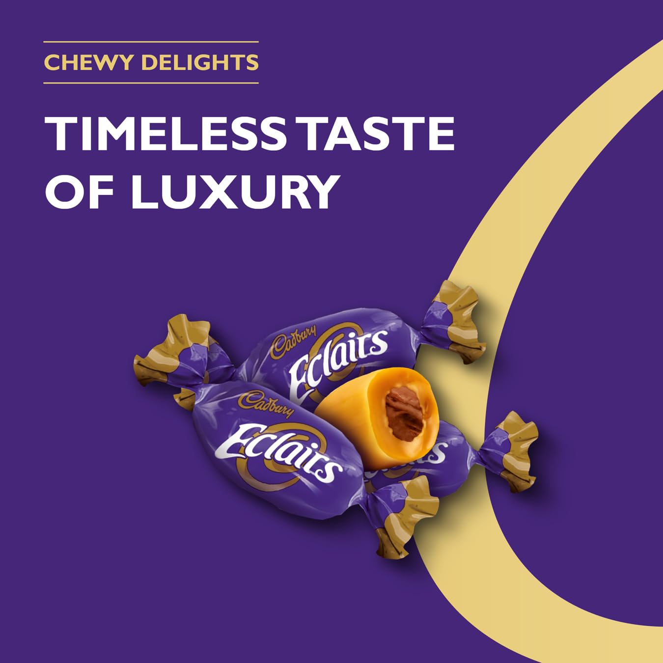 Cadbury Eclairs Chocolate Bag, Caramels with Milk Chocolate Centres, 12-Pack 3