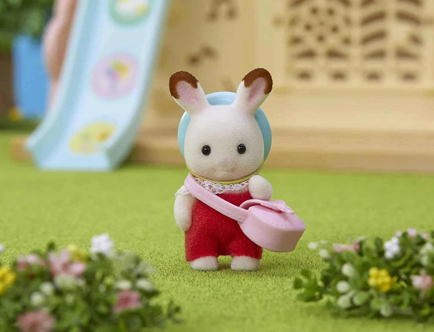 Sylvanian Families Chocolate Rabbit Baby Figurine 5405 | Posable Doll with Removable Accessories 3