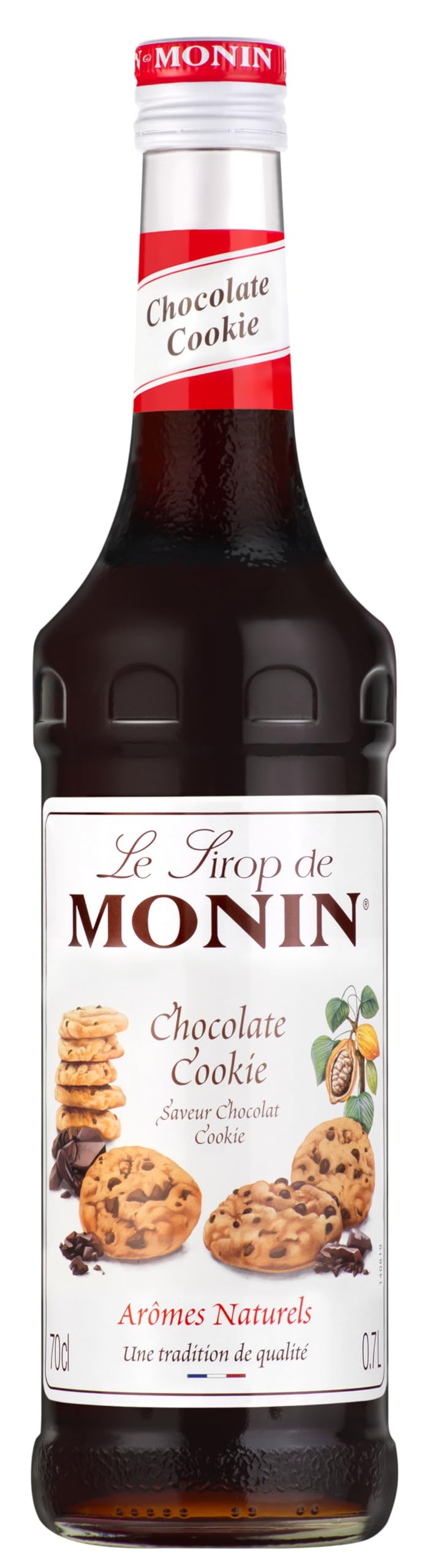 Monin Chocolate Cookie Syrup - Rich Cacao & Buttery Biscuit Flavor | 700ml Glass Bottle